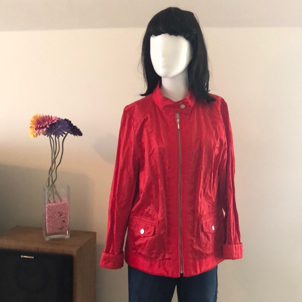Women’s Laura Ashley Red Zip Front Jacket